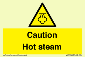 Caution Hot steam